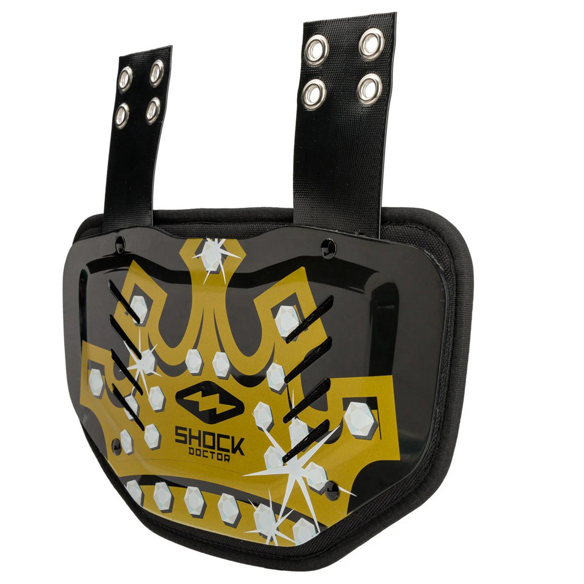 Shock Doctor Adult Showtime Black-Gold King Football Back Plate