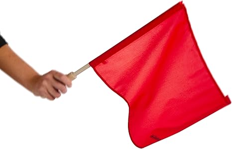 Tandem Sports Red Linesman Flags (Set of 2)