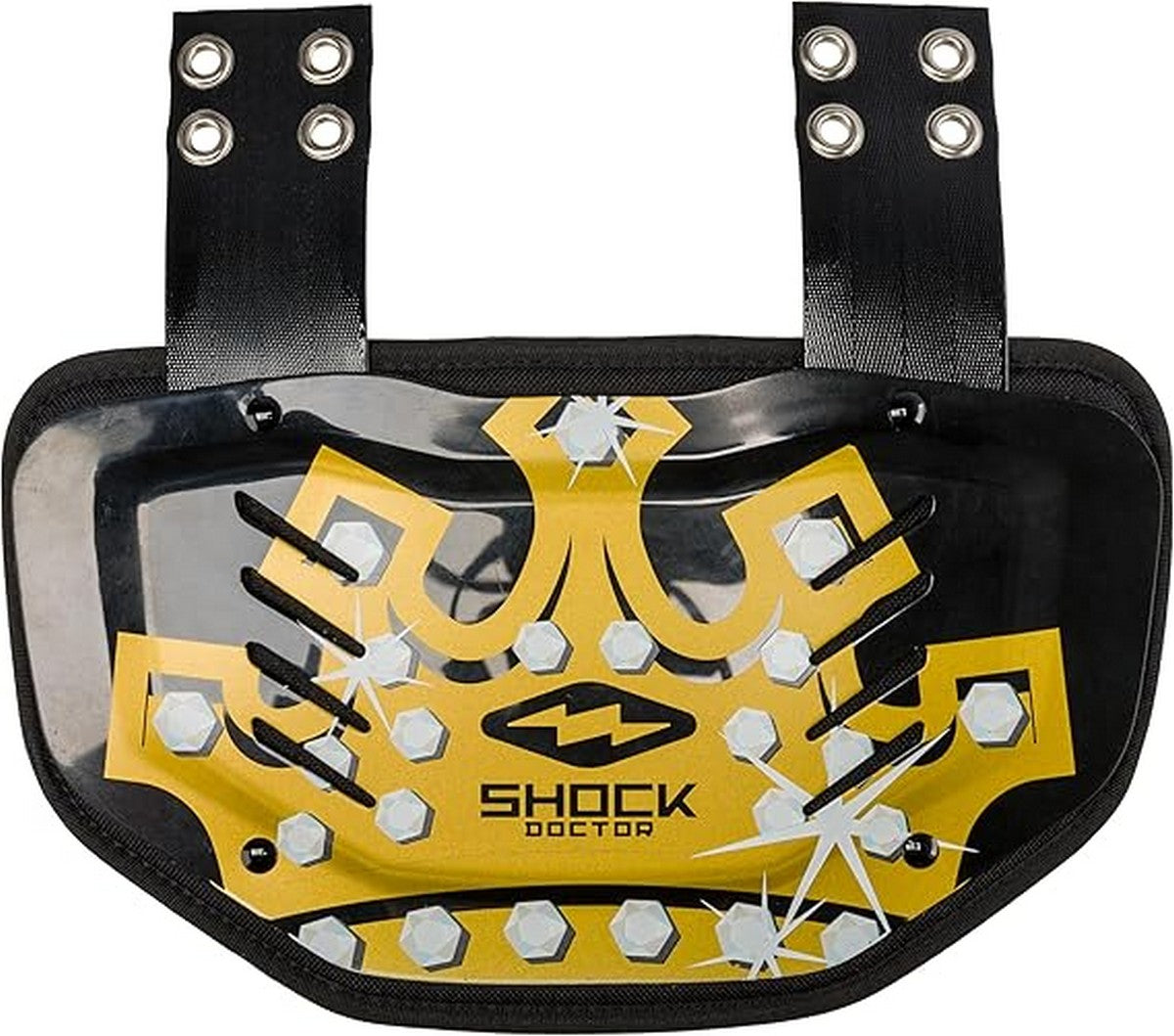 Shock Doctor Adult Showtime Black-Gold King Football Back Plate