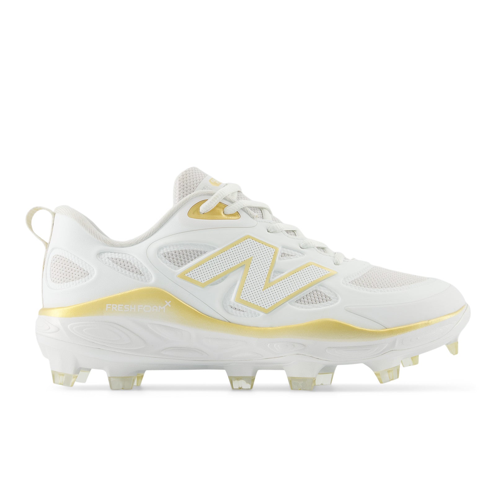 New Balance Fresh Foam シューズ ホワイト/ゴールド New Balance Women's Fresh Foam X VELOv4 Molded Fastpitch Cleats