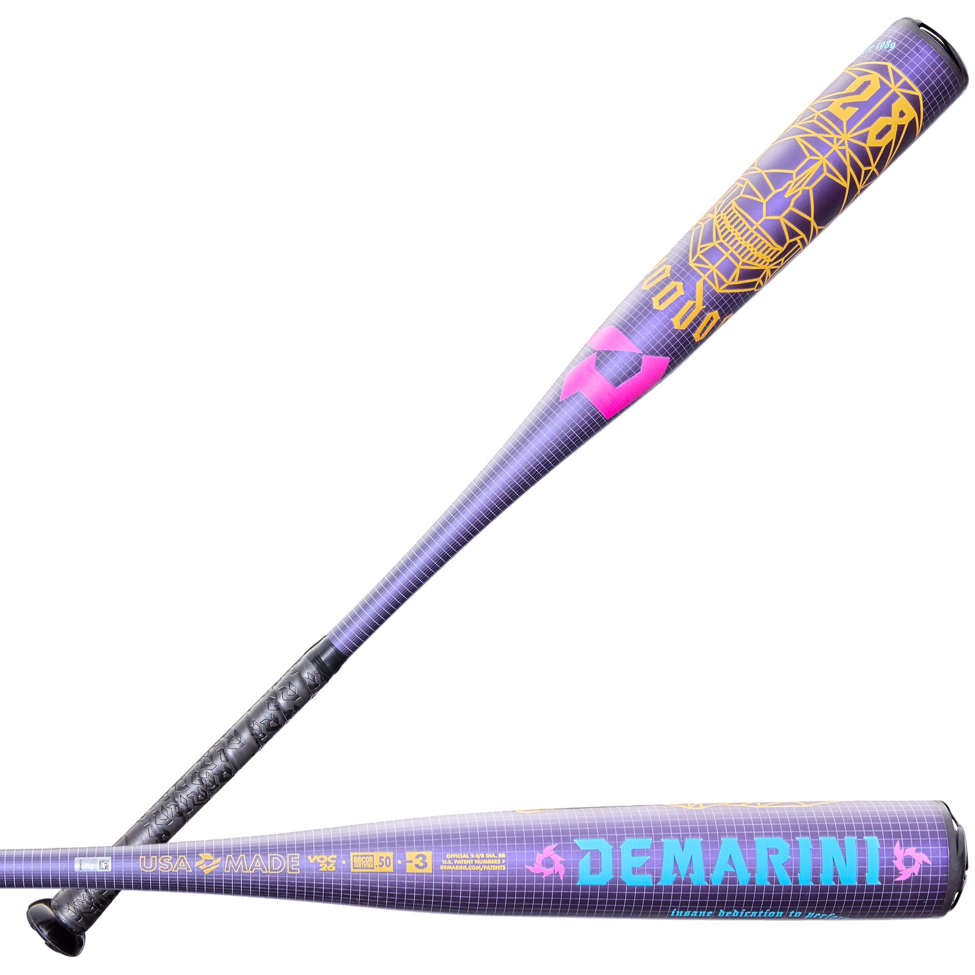 DeMarini 2026 Voodoo One -3 BBCOR One-Piece Alloy 2-5/8" Barrel Baseball Bat