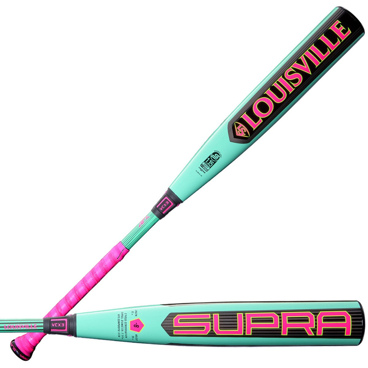 Louisville Slugger 2026 Supra 2-Piece Composite -8 USSSA 2-3/4 Barrel Baseball Bat