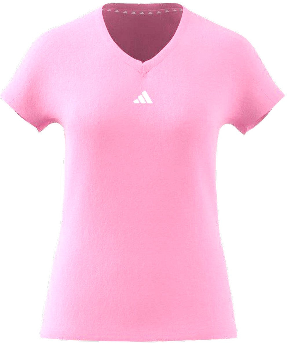 Adidas Womens Train Essentials Minimal V-Neck Tee