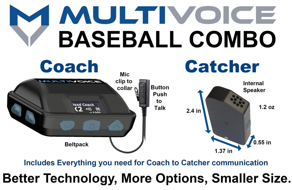 Multi-Voice Baseball Headset Combo