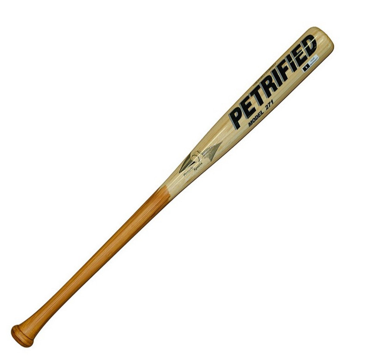 Pinnacle Sports Petrified Hickory Hybrid with Rubber Handle 1 Year Warrant Baseball Wood Bat