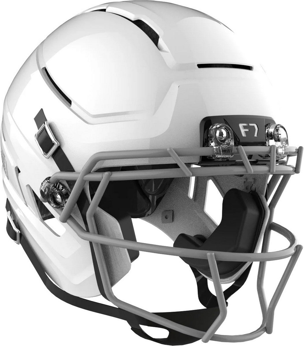 f7 helmet with visor Schutt F7 Air Youth Football Helmet Molded Gloss White / Small