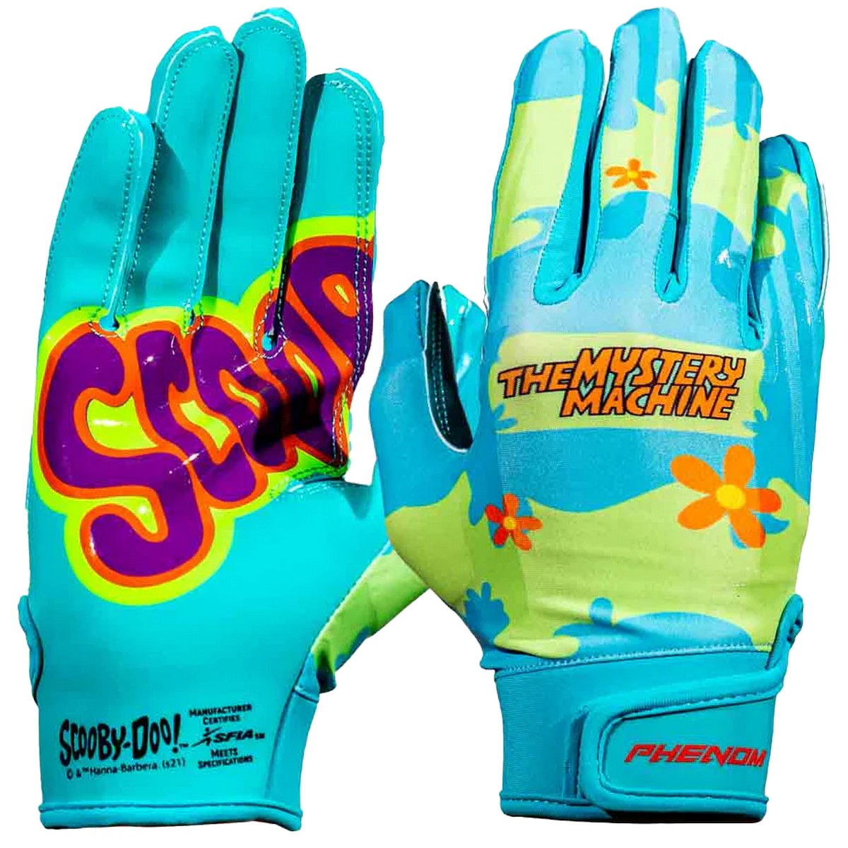 Phenom Elite Vapor Stick Scooby-Doo Mystery Machine Adult Football Gloves