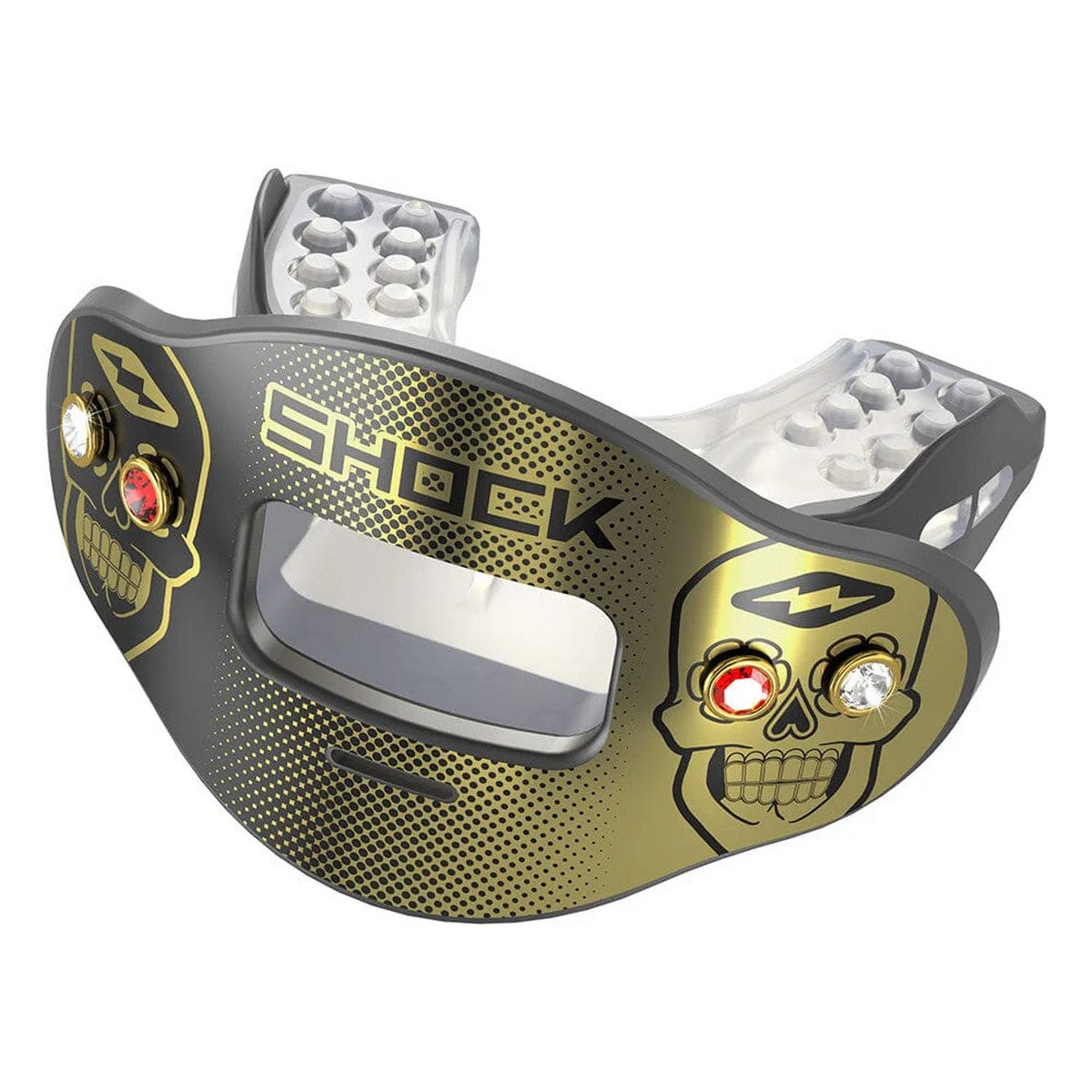 Shock Doctor Max Air Flow 3D Skull Jewel Eyes Mouthguard