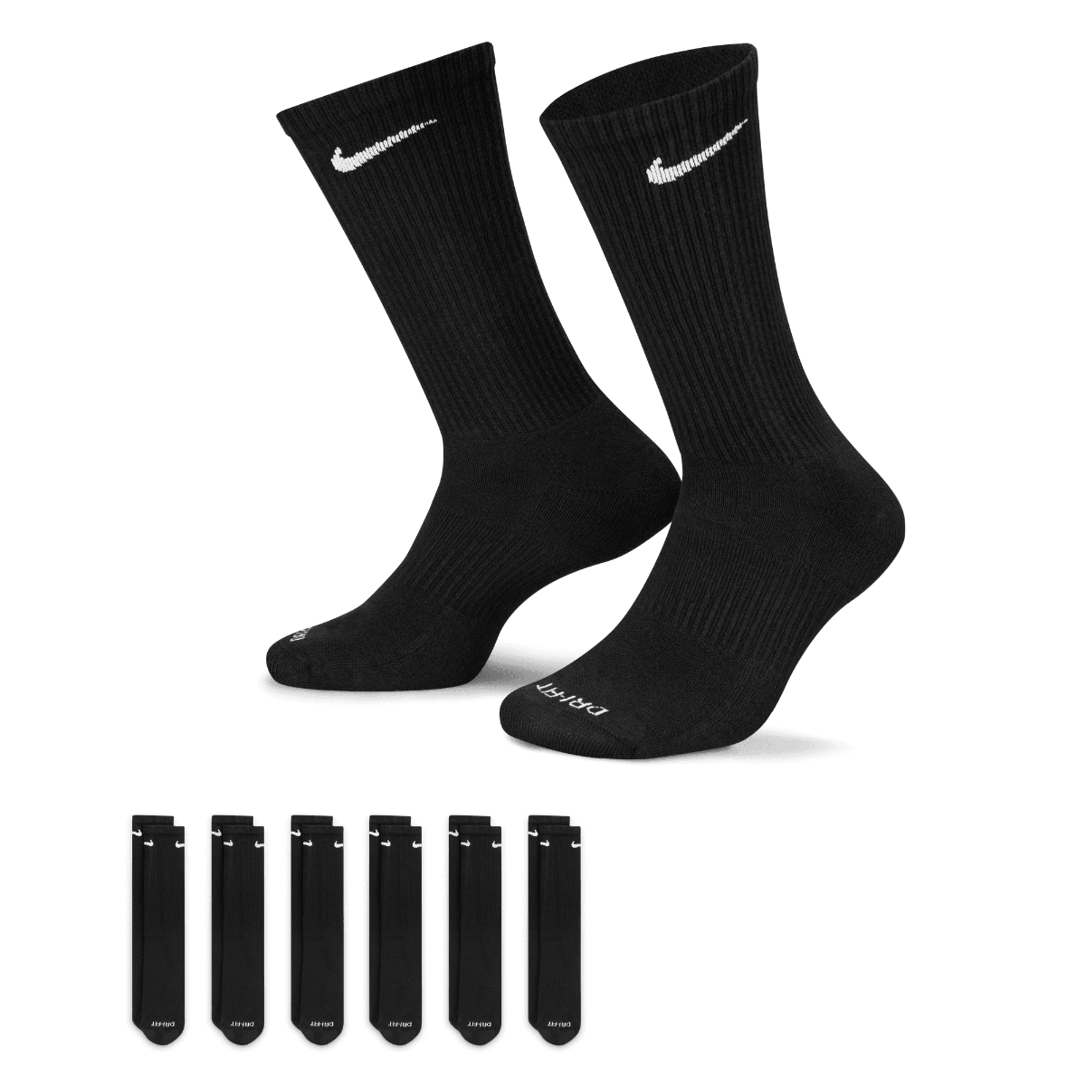 Nike Everyday Plus Cushioned Training Crew Socks (6 Pack)