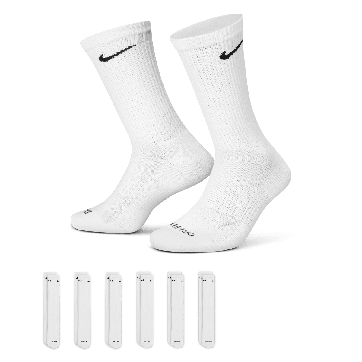 Nike Everyday Plus Cushioned Training Crew Socks (6 Pack)
