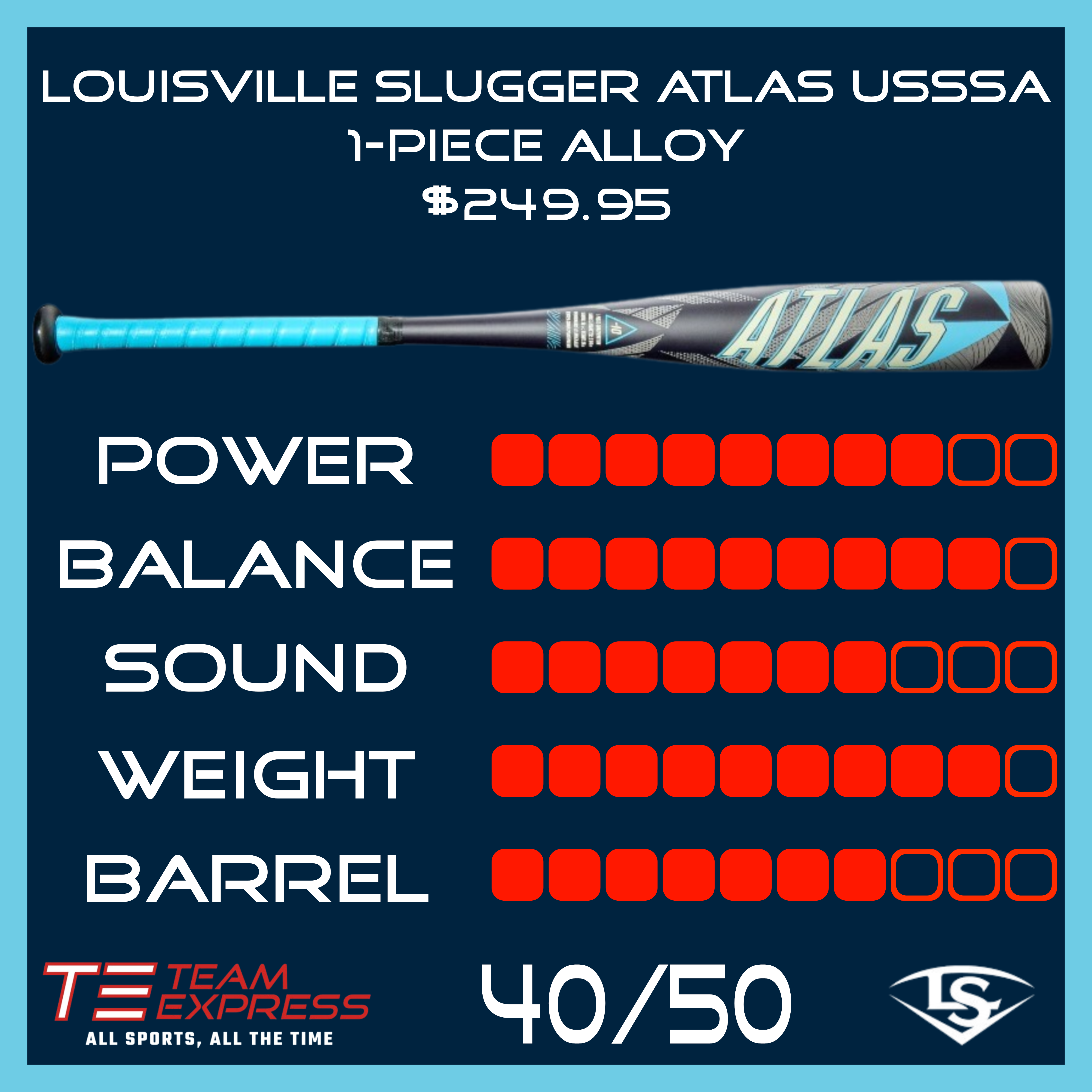 Louisville Slugger 2026 Atlas USSSA Baseball Bat