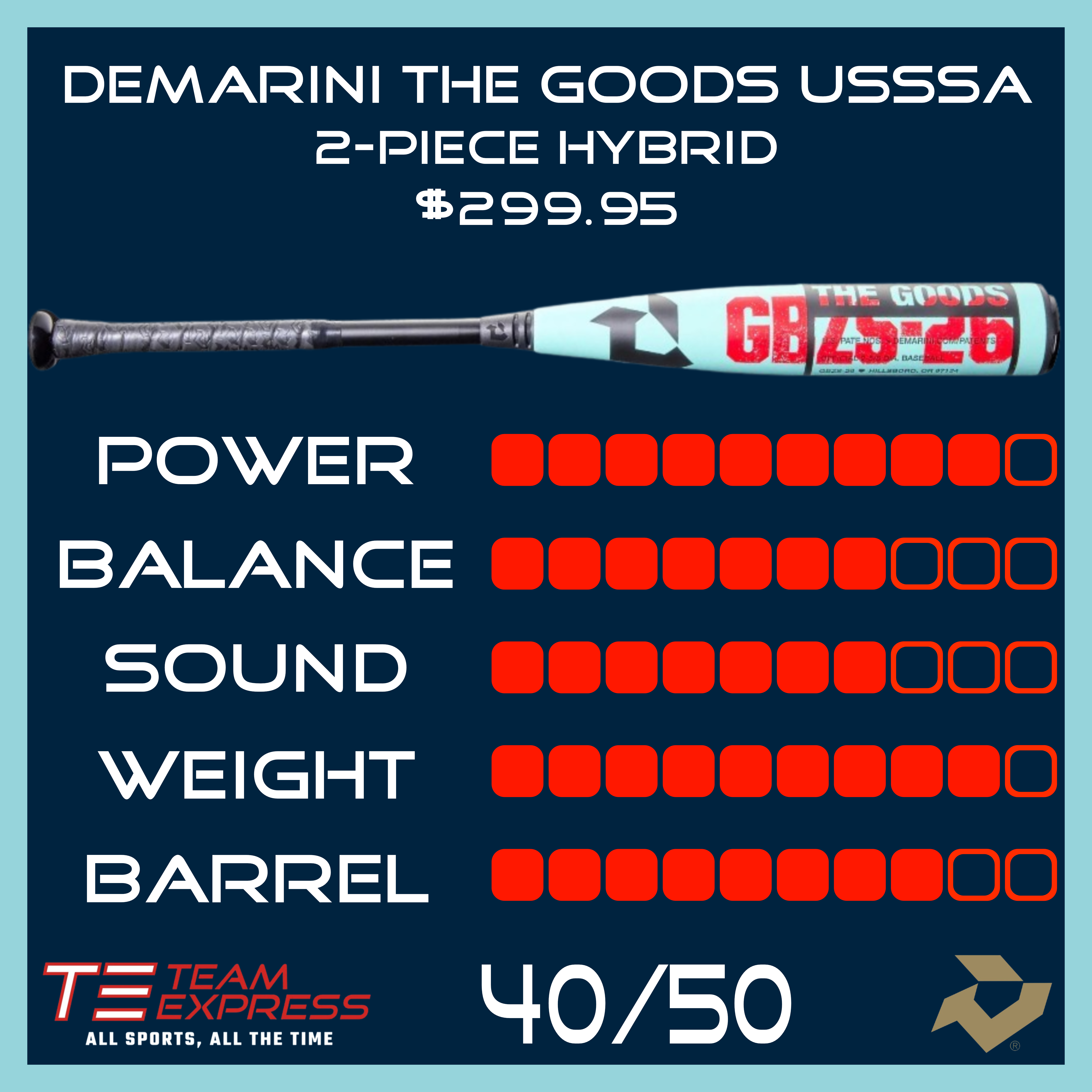 DeMarini 2026 The Goods USSSA Baseball Bat