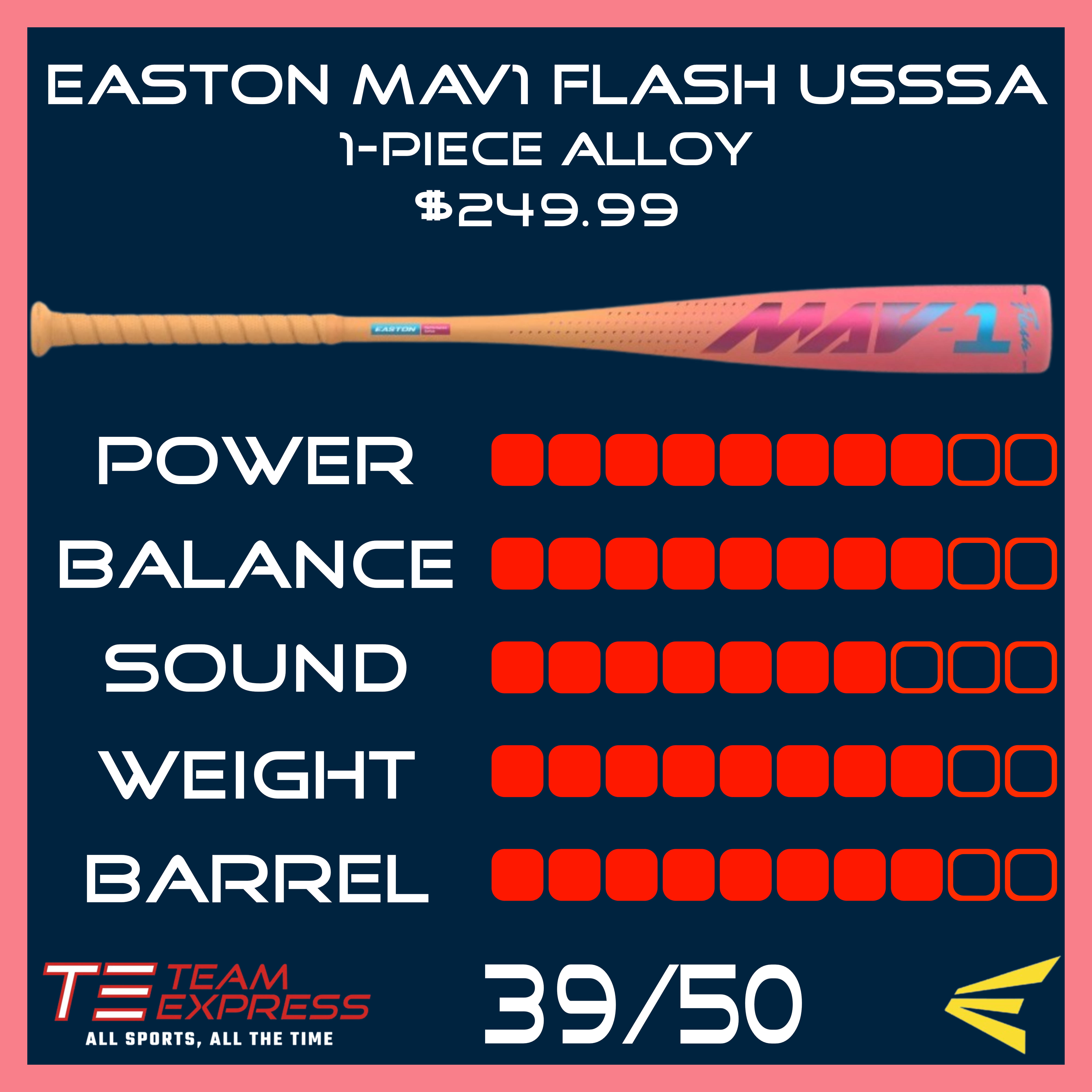 Easton 2026 MAV1 Flash USSSA Baseball Bat