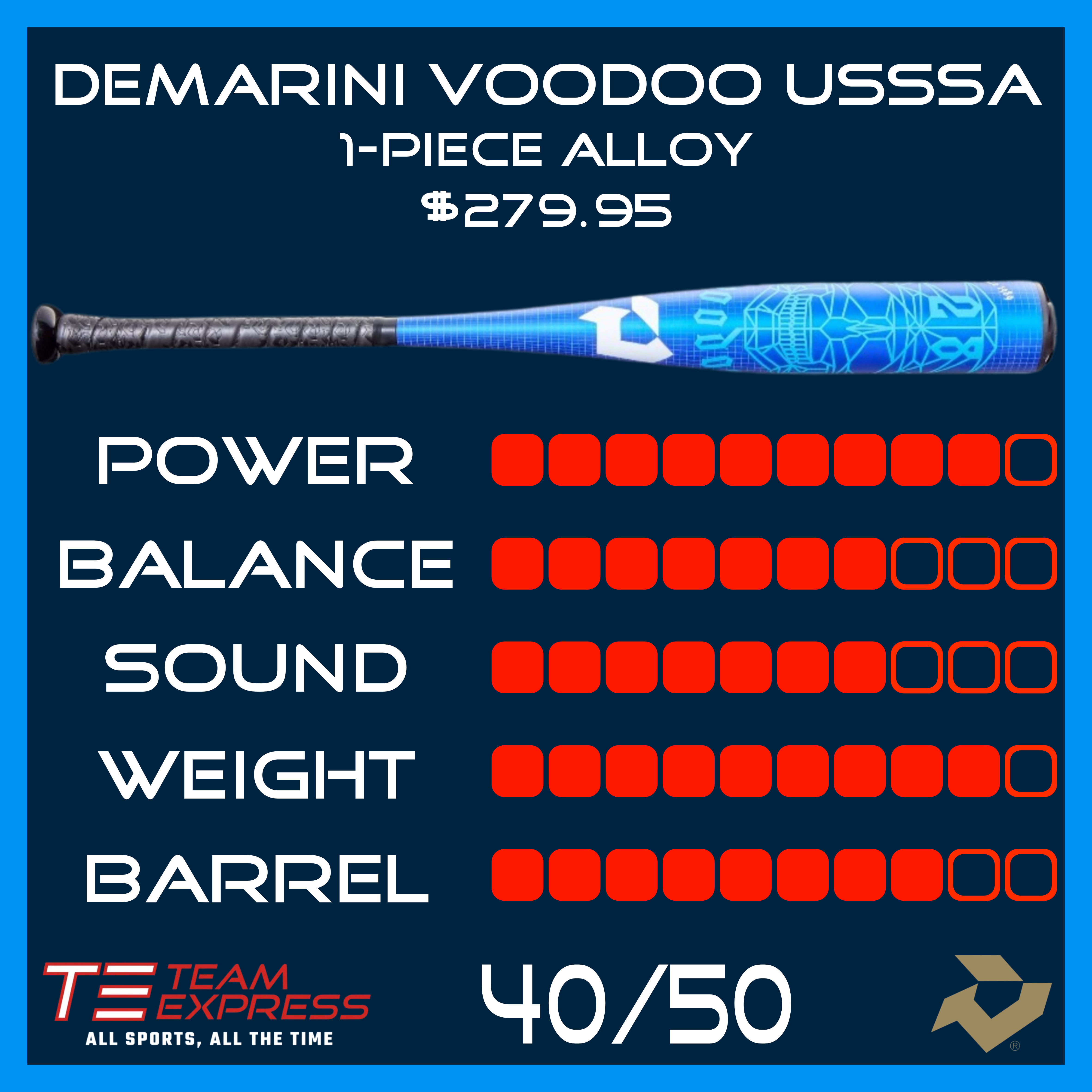 DeMarini 2026 Voodoo One USSSA Baseball Bat