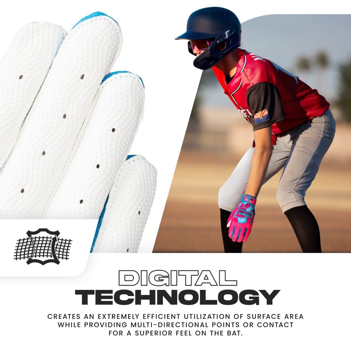 Franklin Youth DigiTek Hi-Lite Baseball Batting Gloves