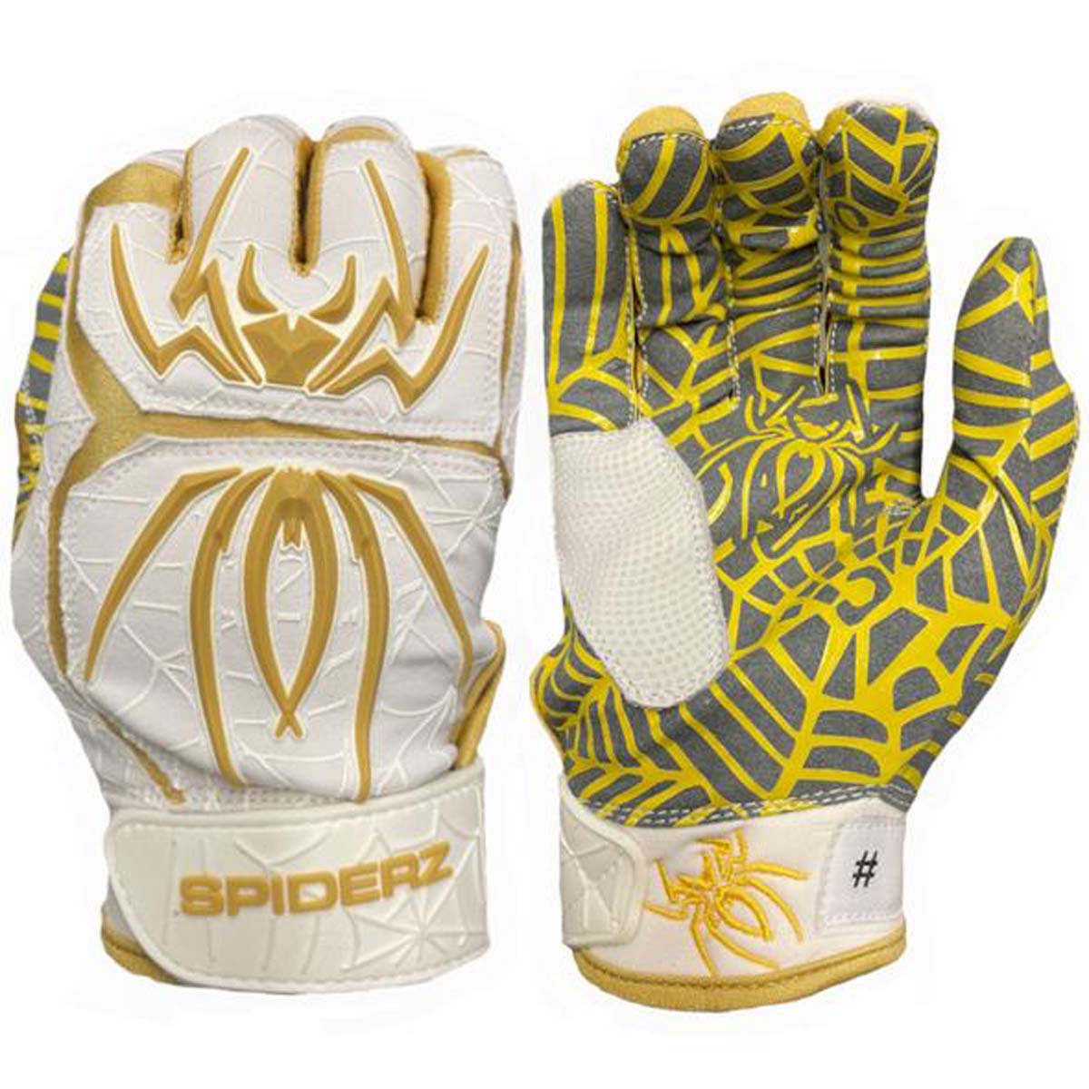 Spiderz 2022 Hybrid Series Mens Baseball Batting Gloves (Pair)