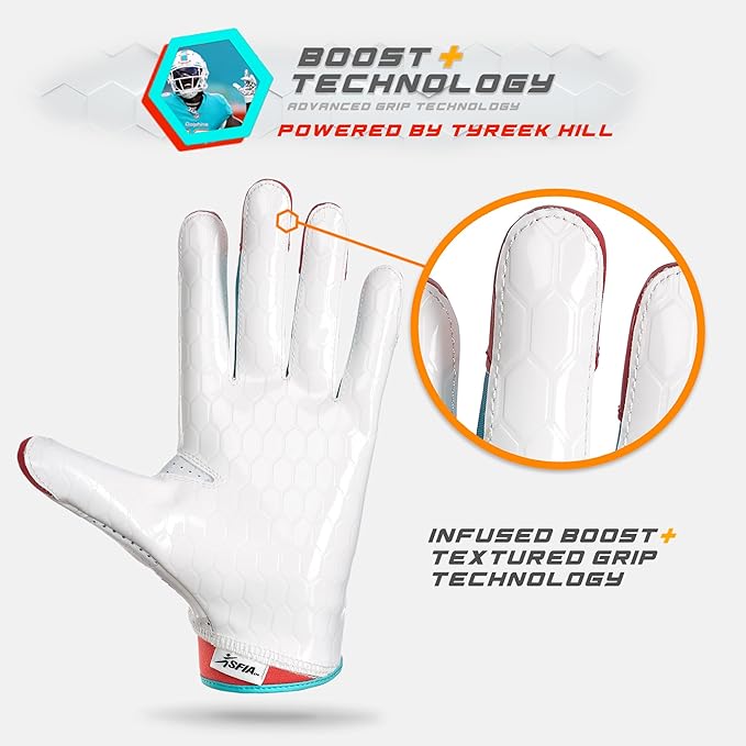 Grip Boost DNA 2.0 Adult Football Gloves with Engineered Grip Boost Plus