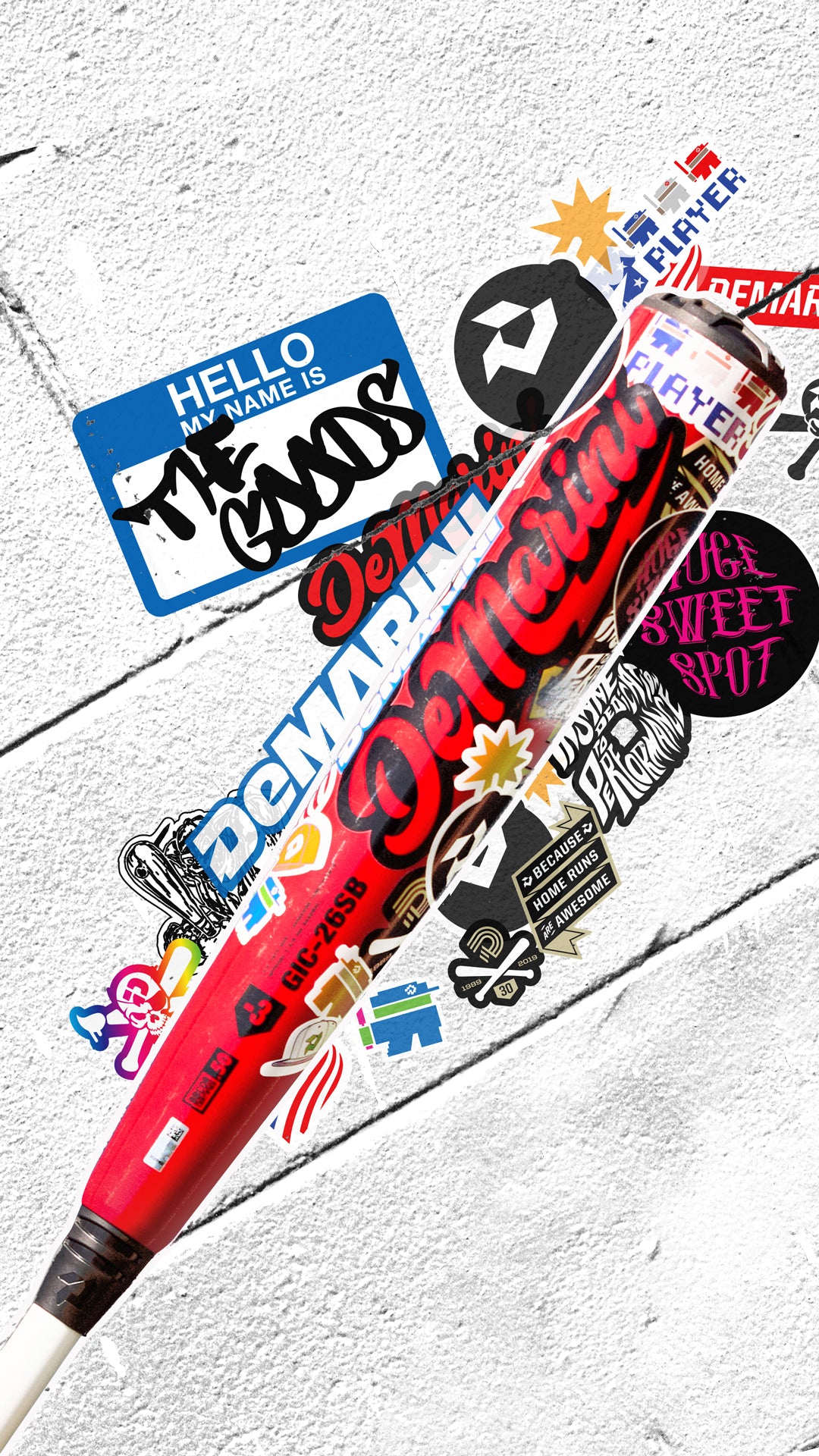 DeMarini 2026 The Goods Limited Edition Sticker Bomb 2-Piece -3 BBCOR Baseball Bat
