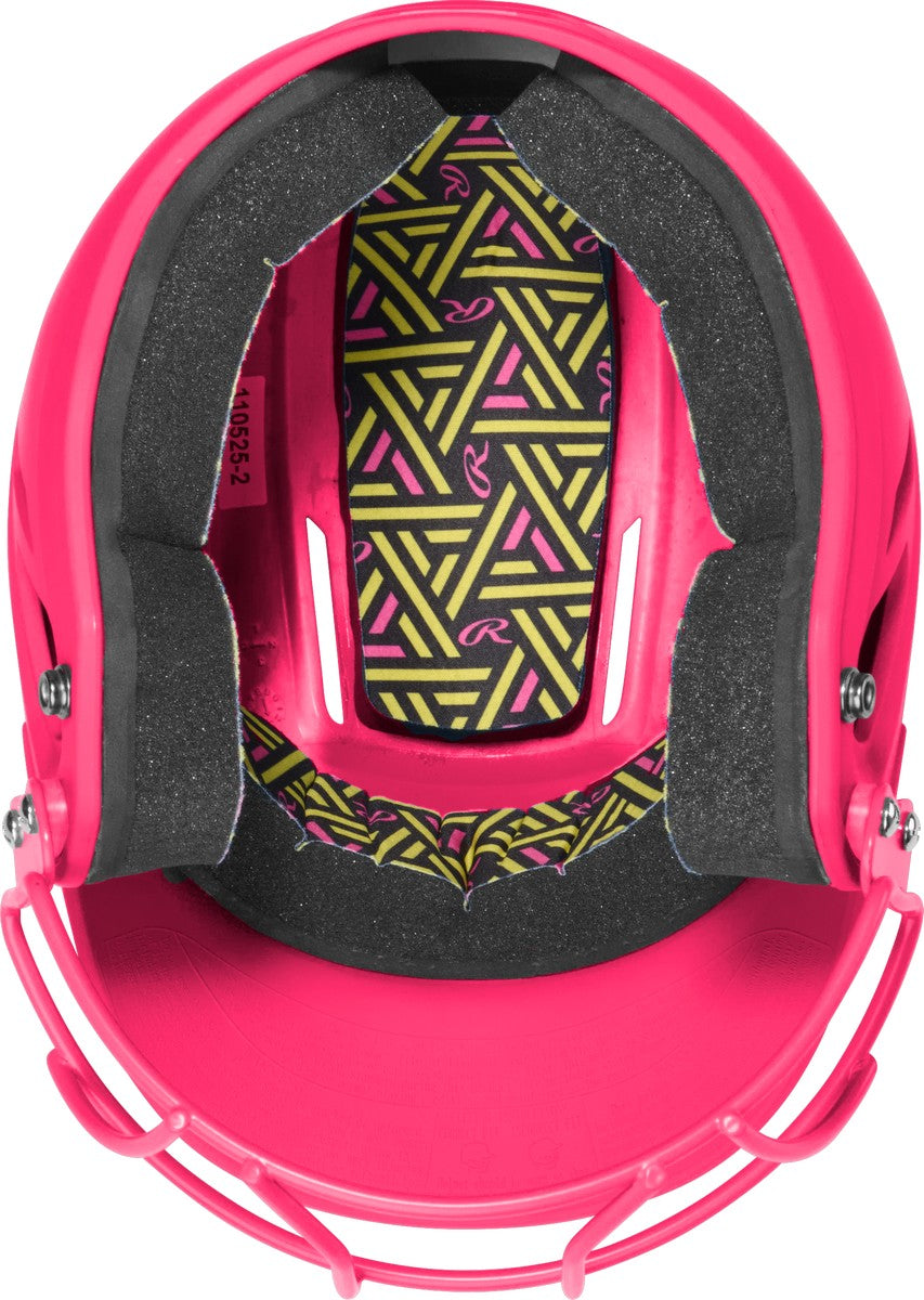 Rawlings Coolflo Max Highlighter Series Youth Batting Helmet with Softball Face Guard