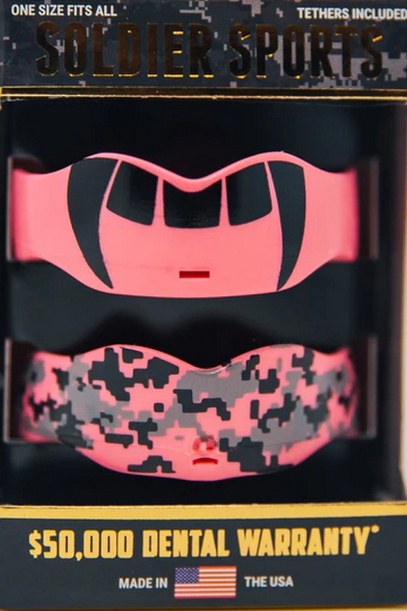 Soldier Pink Camo Football Mouthguard