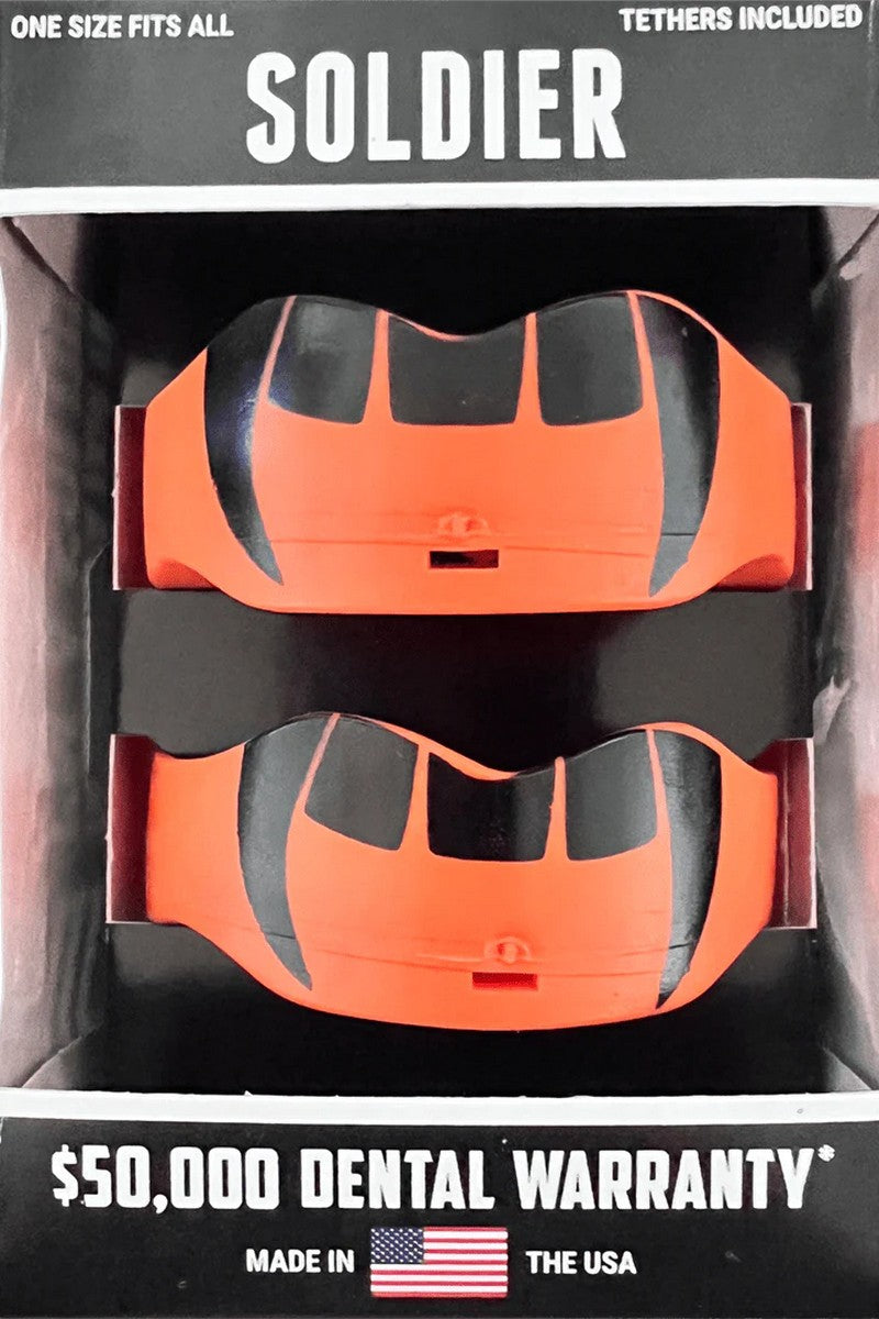 Soldier Orange Double Fang Football Mouthguard