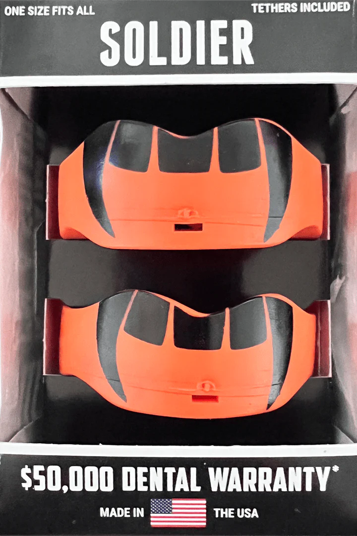 Soldier Orange Double Fang Football Mouthguard