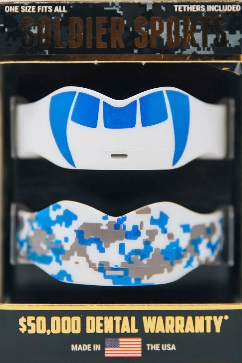 Soldier Cobalt Camo Football Mouthguard