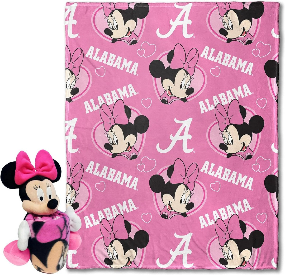 Northwest NCAA Pennant Minnie Hugger Pillow & Silk Touch Throw Set