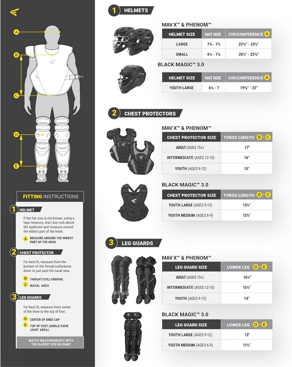 Easton Phenom Baseball Catcher's Kit
