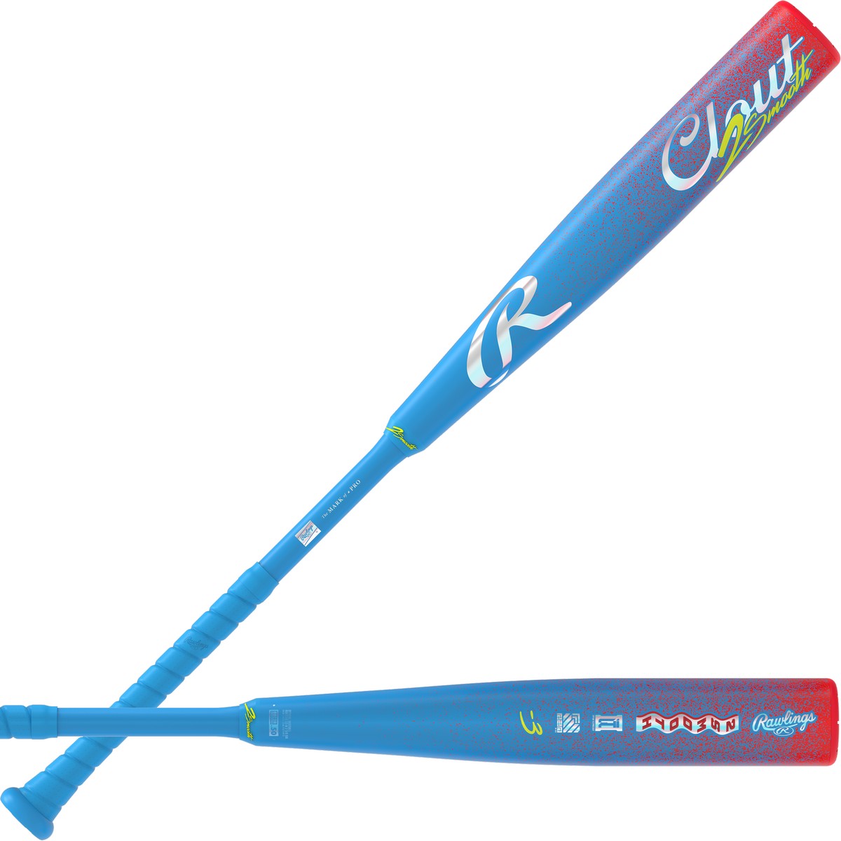 Rawlings 2027 Clout AI 2 Smooth 2-Piece Hybrid -3 BBCOR Baseball Bat