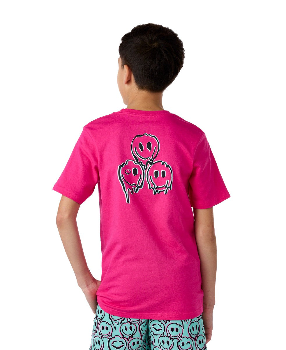 EvoShield Youth Happy Melt Pink Graphic Cotton Tee