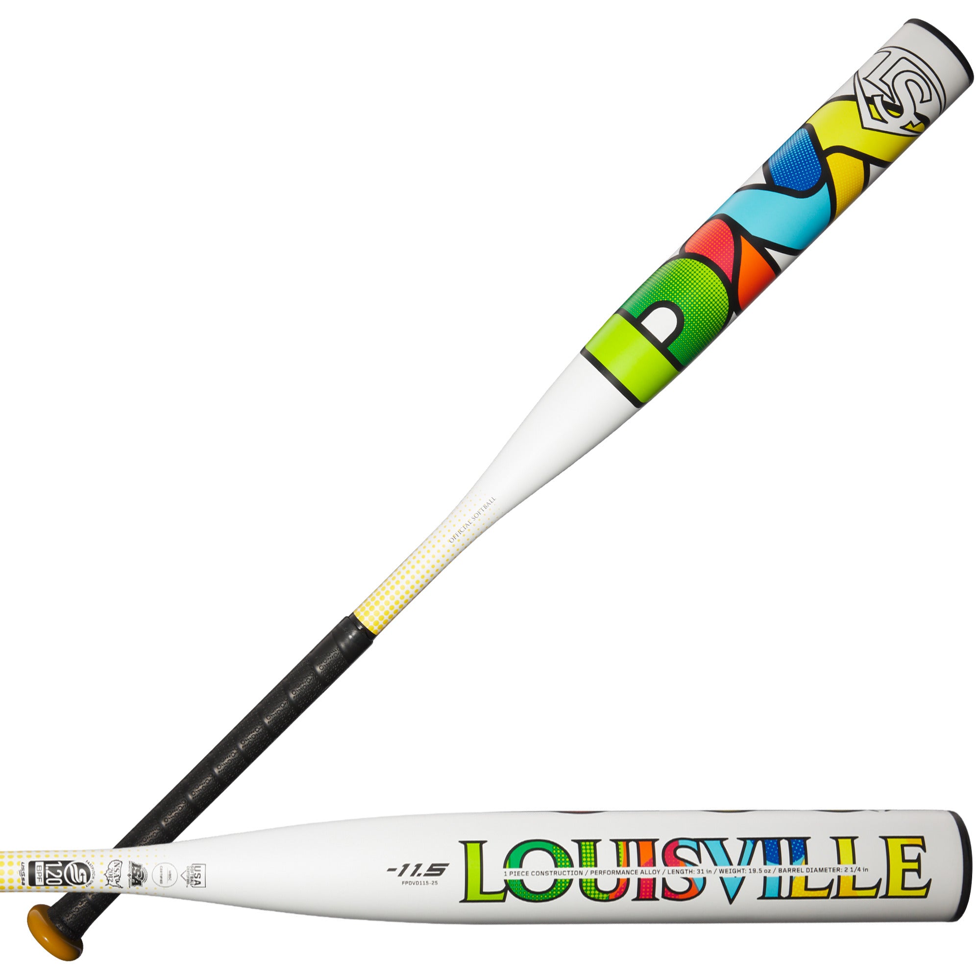 Louisville Slugger 2025 Diva 1-Piece Alloy 2-1/4" Barrel -11.5 Fastpitch Bat