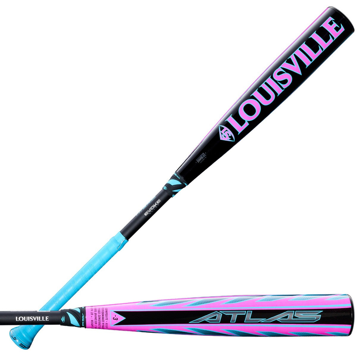 Louisville Slugger 2026 Limited Edition Pink Atlas 2-Piece Hybrid -3 B