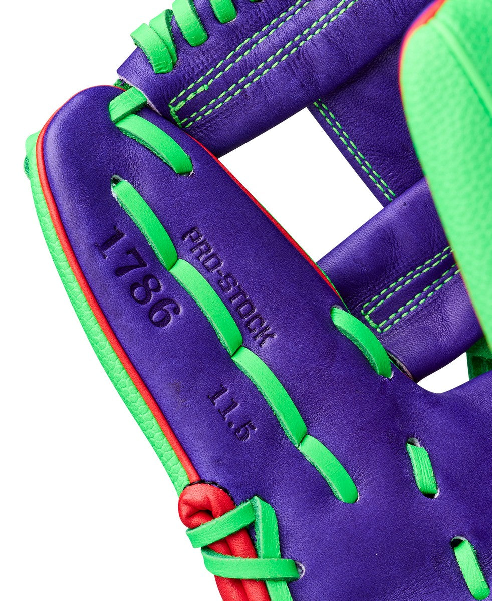 Wilson Limited Edition Big League Chew Swingin' Sour Apple 1786 A2000 11.5" Baseball Glove