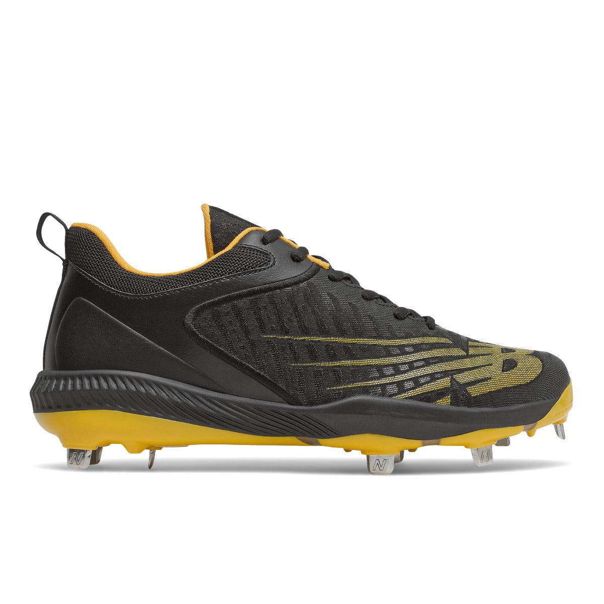 ニューバランス メンズ 野球 スパイク New Balance 4040 V6 Low Molded - Black/Yellow New Balance 4040V6 Mens Low Metal Baseball Cleats