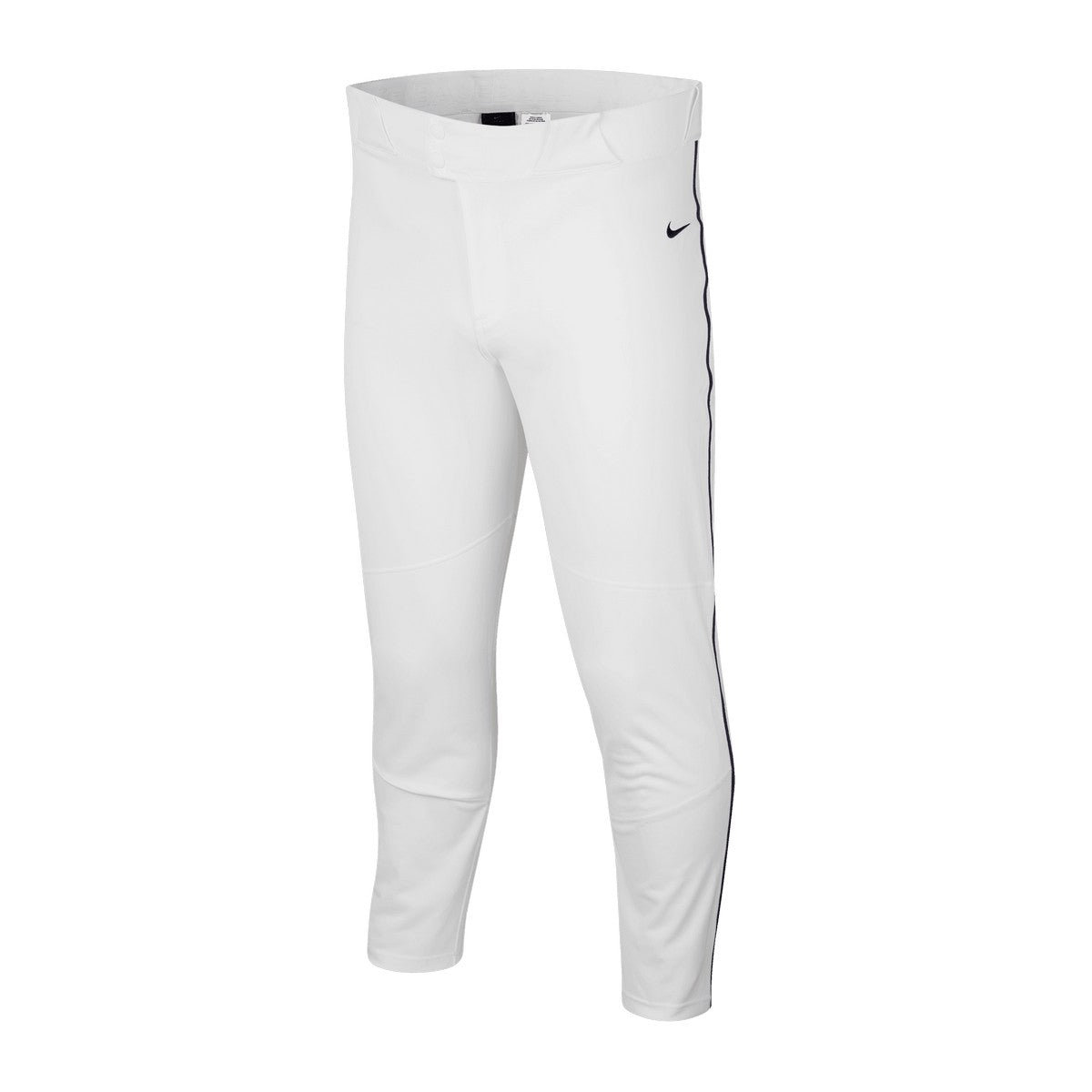 white nike baseball pants with black piping