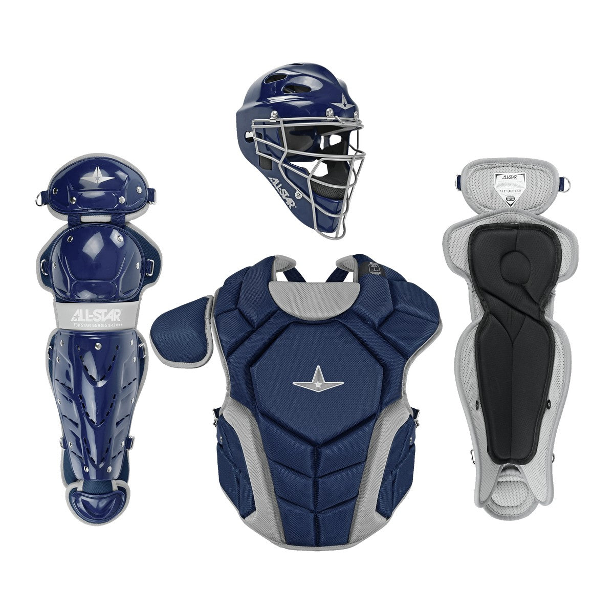 All Star Top Star NOCSAE Approved Baseball Catchers Kit (12-16)
