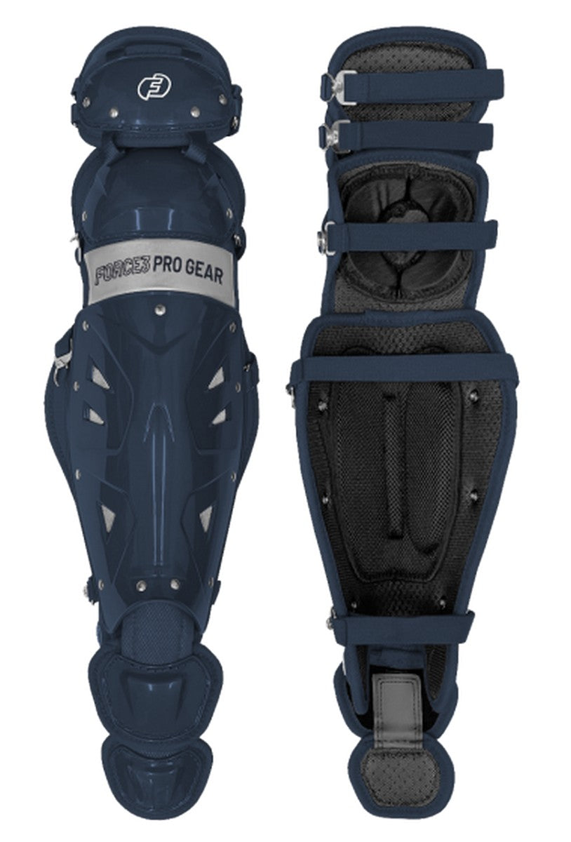 Force3 Baseball Catcher Shin Guards - NAVY