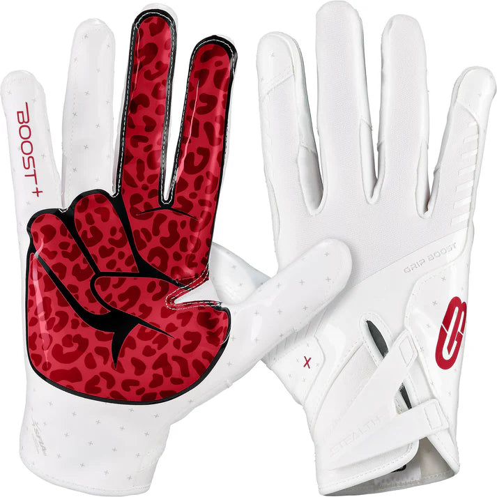 Grip Boost Stealth 6.0 Peace Adult Football Gloves White
