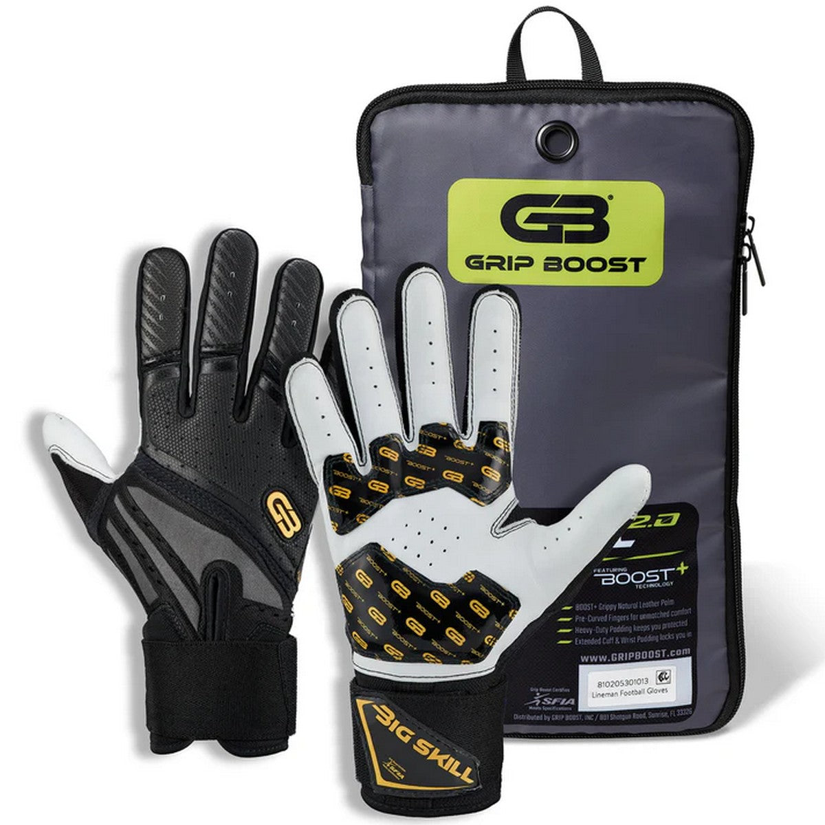 Grip Boost Big Skill 2.0 Adult Lineman Football Gloves