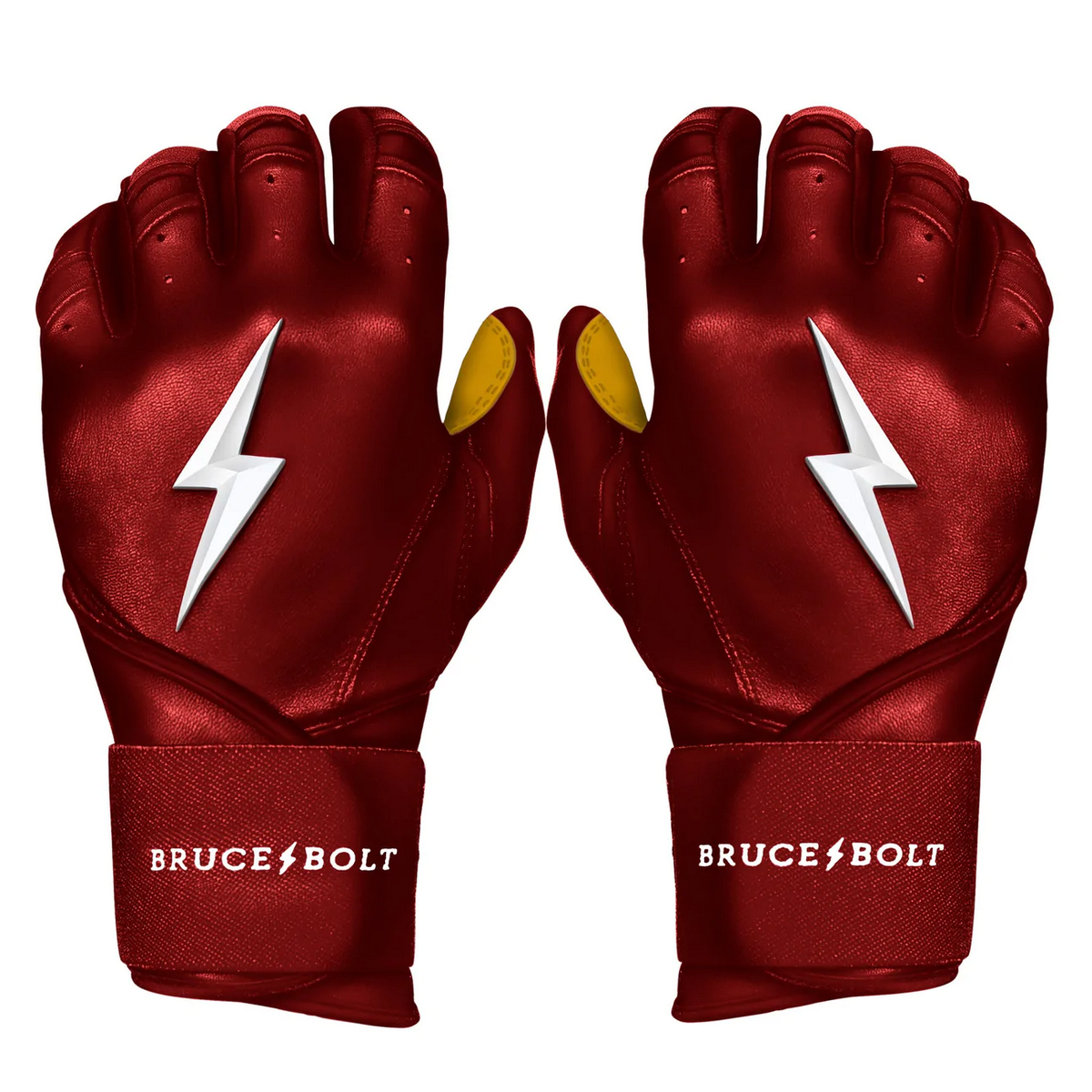 Bruce Bolt Adult Premium Pro Long Cuff Pair of Batting Gloves