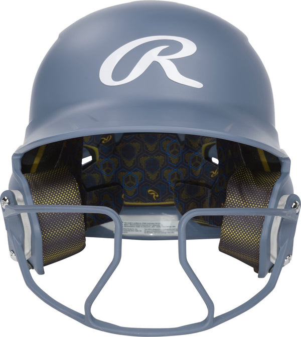 Rawlings Senior Fastpitch Matte Mach Hi-Viz 1-Tone Batting Helmet with Attached HiViz Face Guard