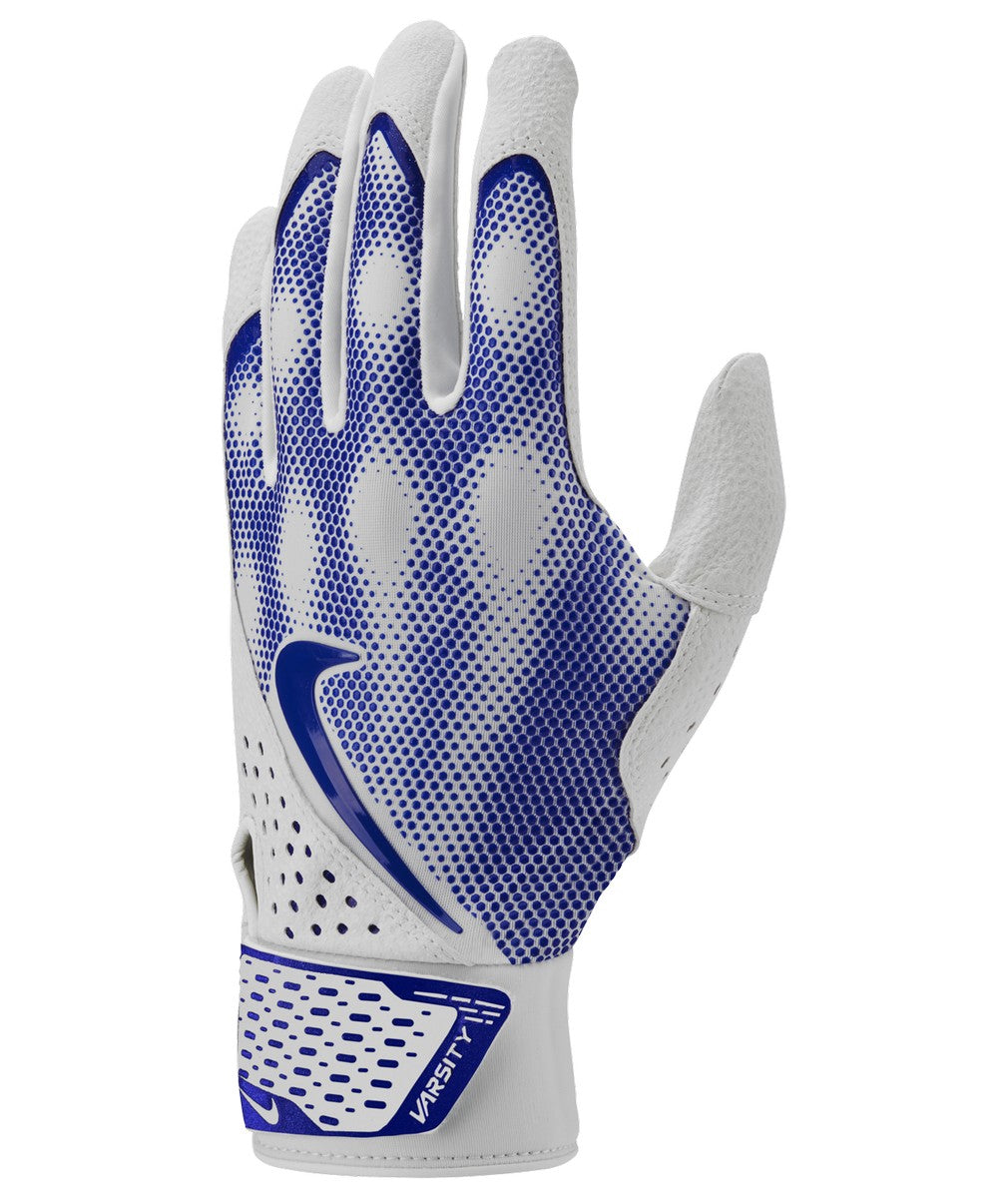 Nike Alpha Varsity Batting Gloves White/Royal Small