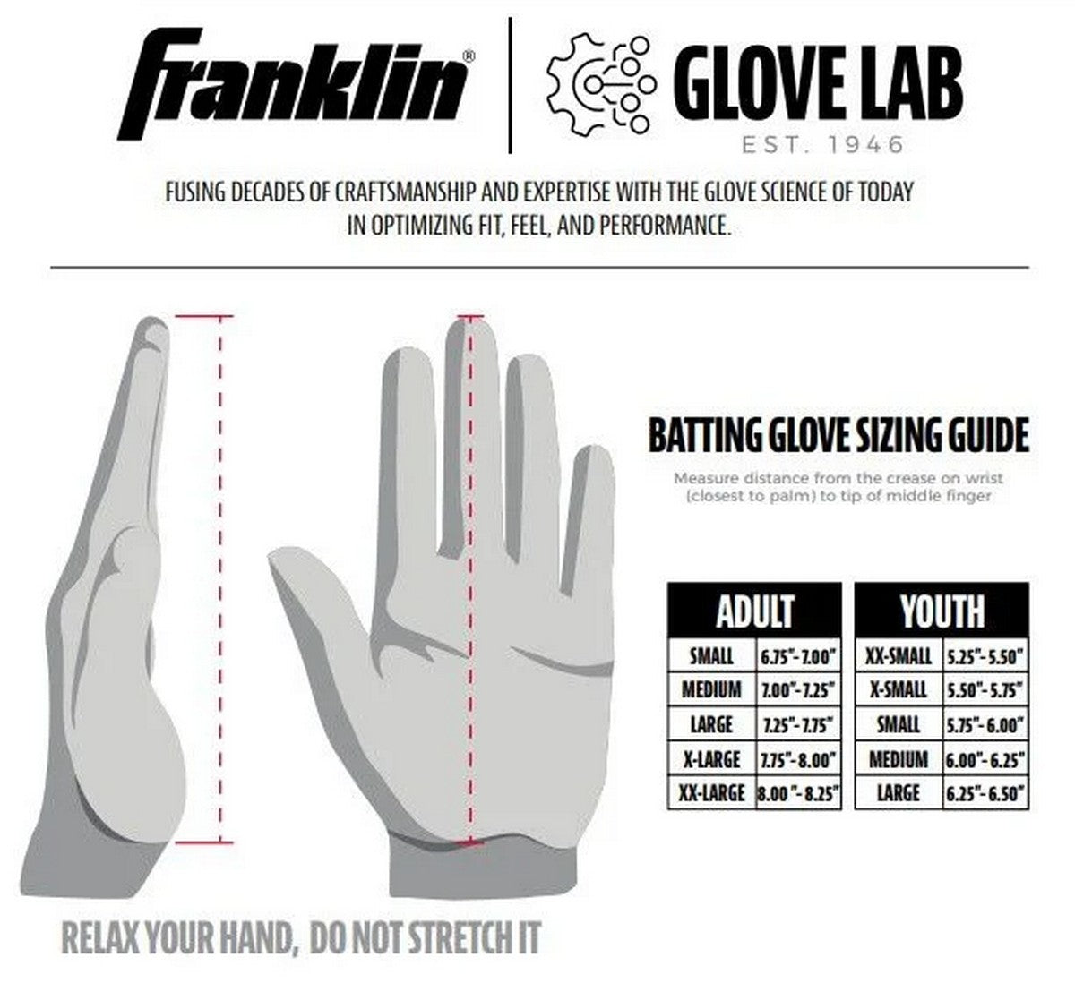 Franklin Youth DigiTek Hi-Lite Baseball Batting Gloves