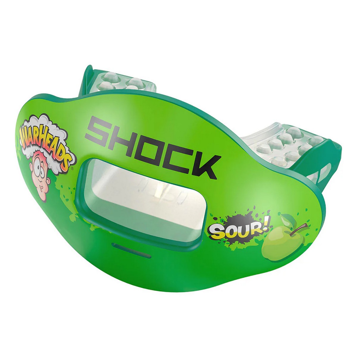 Shock Doctor Max Air Flow Sour Green Apple Warheads Flavored Mouthguard