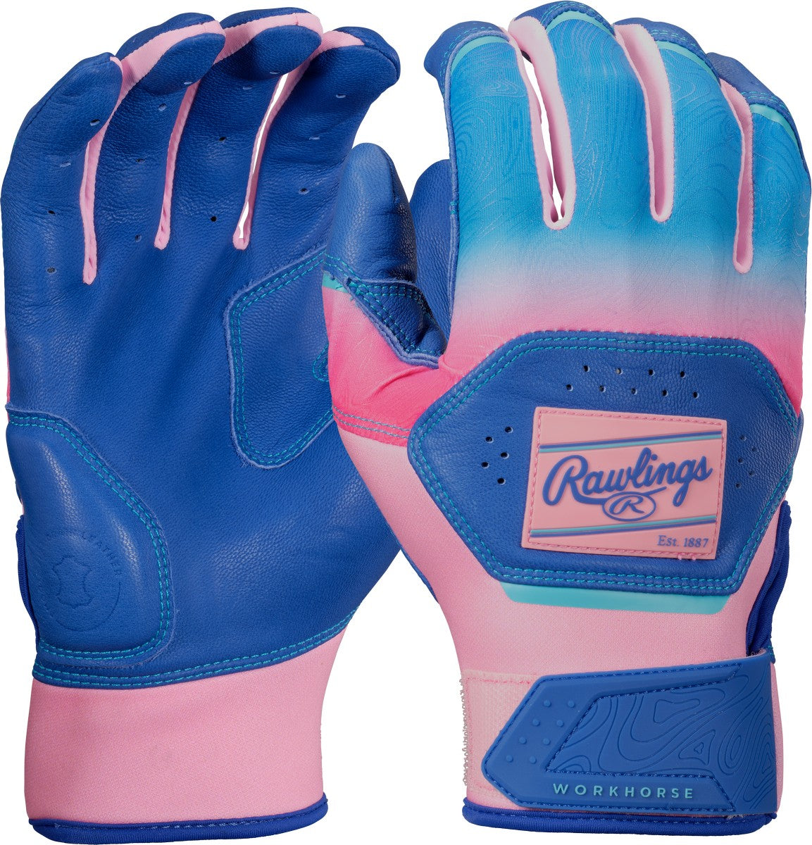 Rawlings Youth Workhorse Funburst Baseball Batting Gloves